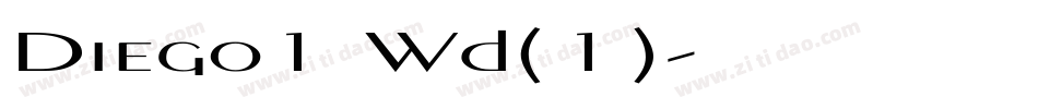 Diego1 Wd(1)字体转换